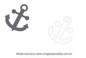 Molde Fundo do Mar - Âncora - Molde para EVA - Feltro e Artesanato
