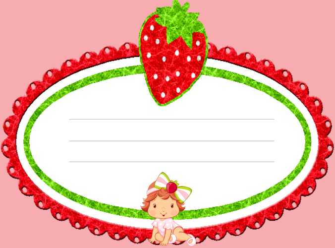 Grátis Etiquetas escolares para Imprimir 7, Erdbeerschulaufkleber, etiqueta engomada de la escuela de fresa, strawberry school sticker