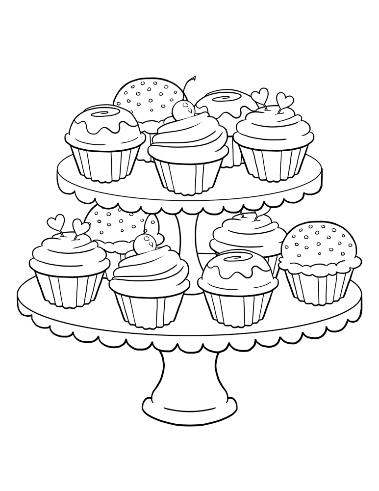 Desenhos Desenho Infantil Para Colorir De Cupcake