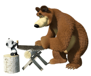 Masha e o Urso - Imagem Urso e o Panda