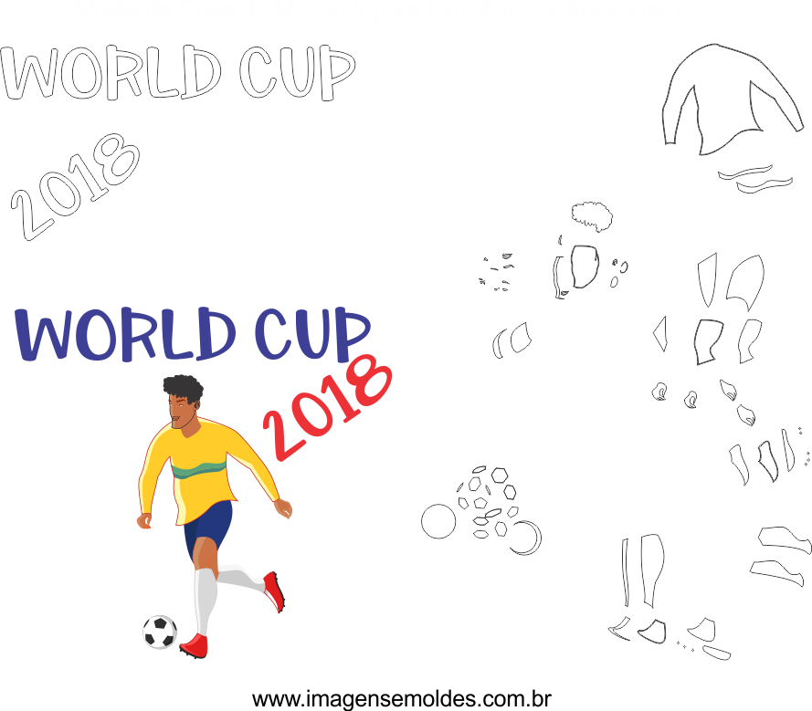 Molde de Copa do Mundo 10 para Eva, Feltro e Artesanato, Weltmeisterschaft Schimmel, molde de la copa del mundo, world cup mold