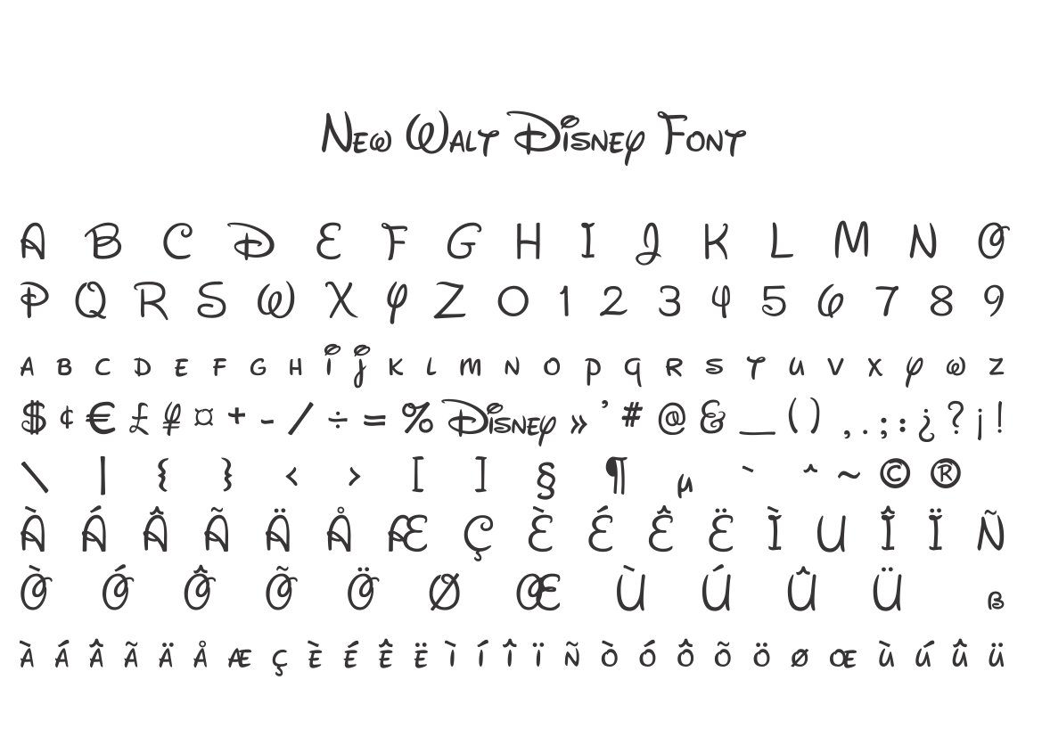 Fonte New Walt Disney Font Para Baixar Gratis Imagens E Moldes Com Br Fontes Gratis