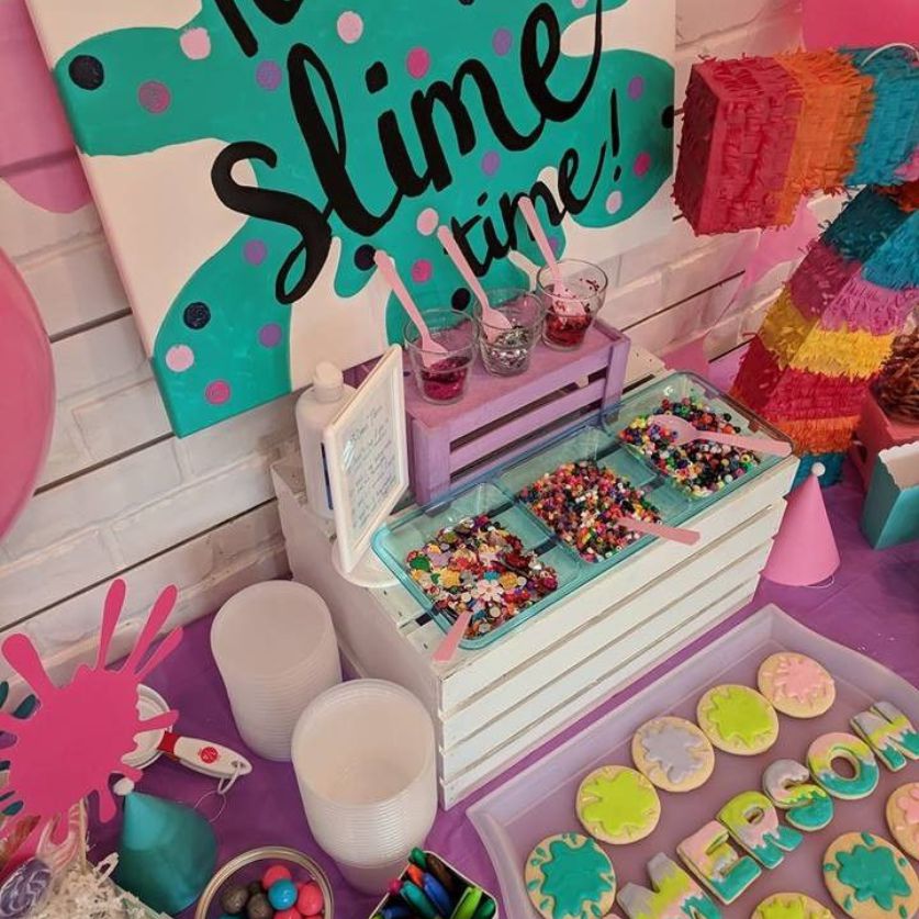 Doces Decorados Festa Slime, cakes and candy slime party, Kuchen und Süßigkeiten Schleim Party, pasteles y dulces limo fiesta