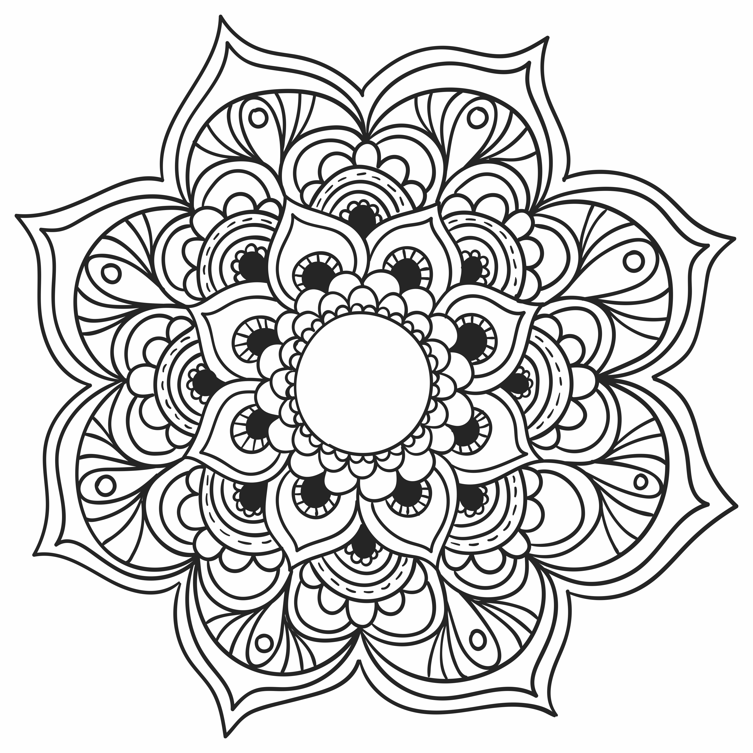 Desenhos para Colorir Mandala