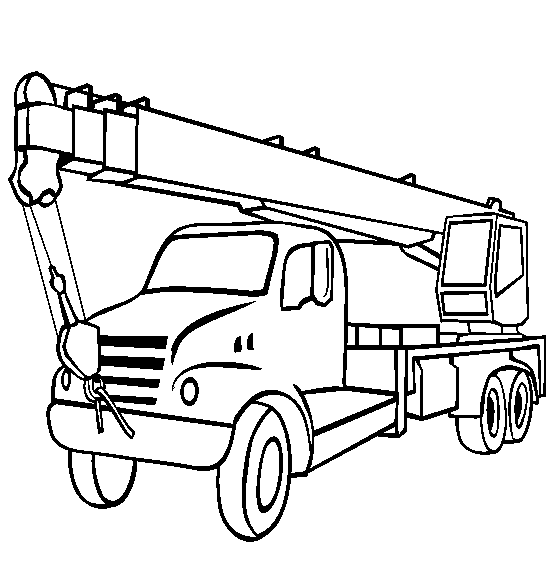 Desenho de Caminhão carregando outro caminhão para colorir