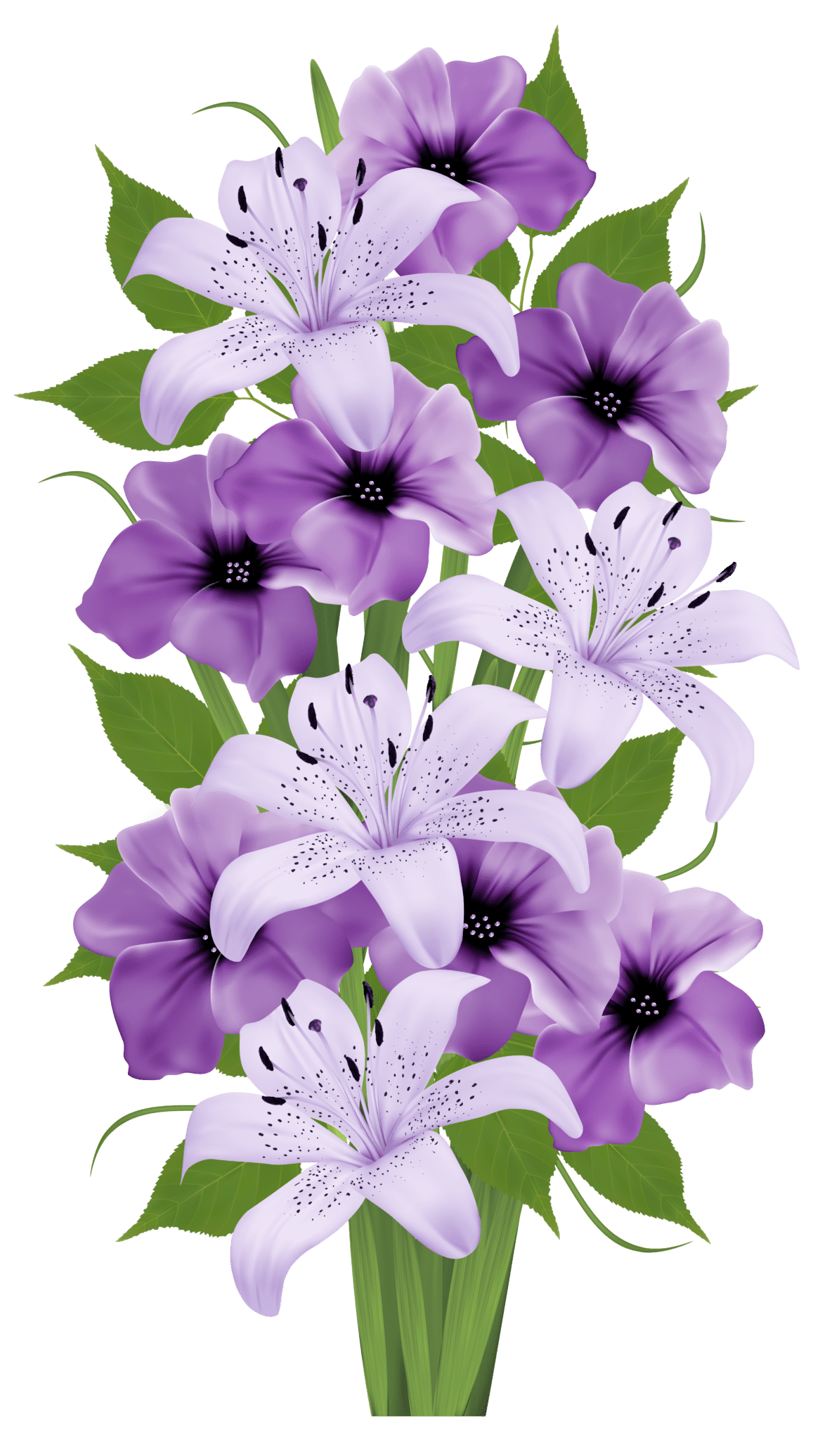 Ilustração Bouquet Flor PNG - FLOR LILÁS PNG em alta resolução!