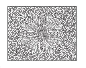 Desenho para colorir de Zentangle flor de páscoa
