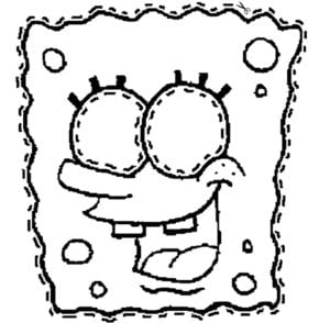 Desenho de Máscara do Bob Esponja para colorir e imprimir