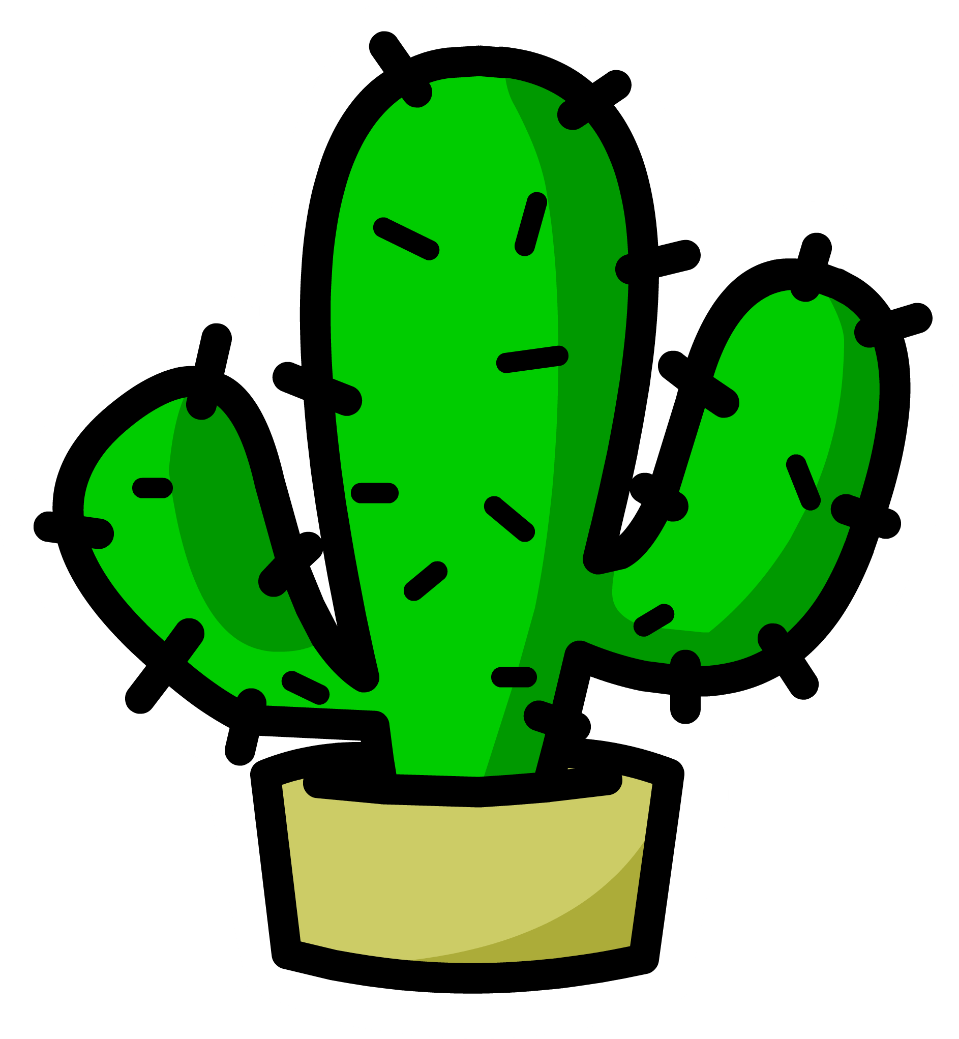 Cartoon Cactus PNG com fundo transparente para baixar grátis