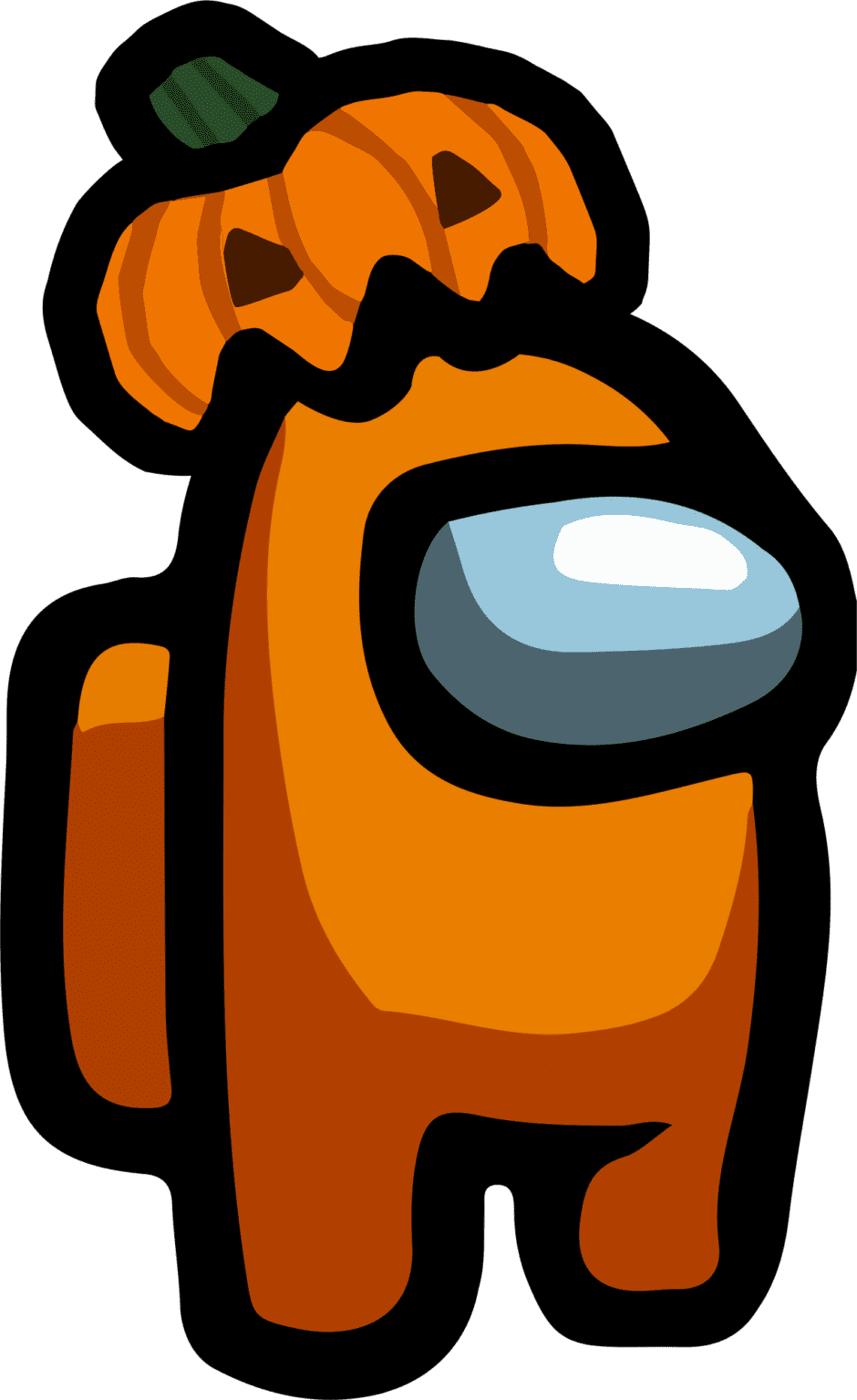 Among Us – Orange Pumpkin Hat PNG - Desenho Among us em PNG