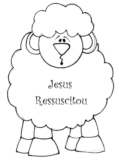 Desenhos de Ovelha para Colorir – Jesus Ressuscitou