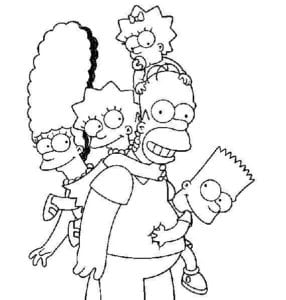 Os Simpsons Familia - Desenhos para Colorir