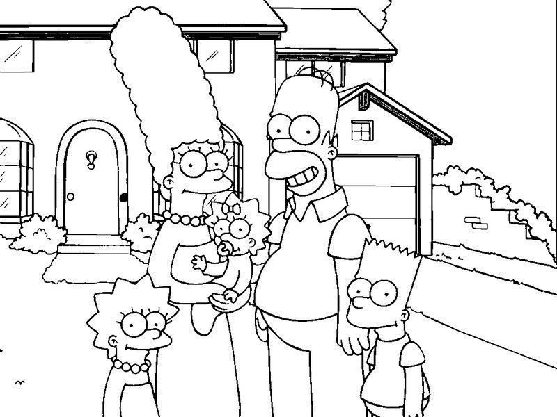 Os Simpsons Casa - Desenhos para Imprimir 